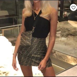 Fendi Zucca Monogram Mini Skirt